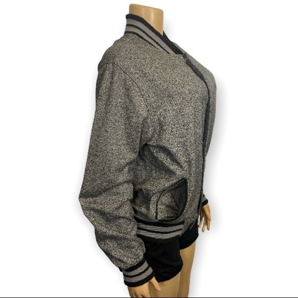 Vintage 90’s Charles and A Half Jacket Varsity Bomber Fleece unisex size S - Picture 4 of 15